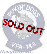 VFA-143 PUKIN' DOGS RHINOショルダーマスコットパッチ