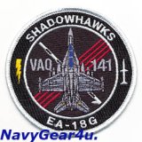 VAQ-141 SHADOWHAWKS EA-18Gショルダーバレットパッチ