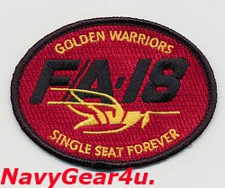 画像1: VFA-87 GOLDEN WARRIORS SINGLE SEAT FOREVER ショルダーパッチ（デッドストック）