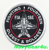 VFA-14 TOPHATTERS F/A-18Eショルダーバレットパッチ（ベルクロ有無）