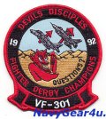 VF-301 DEVIL'S DISCIPLES 1992年ファイターダービー・チャンピオン記念パッチ（デッドストック）