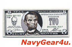 画像1: VFA-2 BOUNTY HUNTERS/CVW-2/CVN-72 2011-12 OEFクルーズ記念パッチ（デッドストック）
