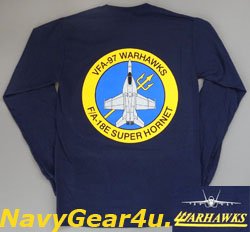 画像1: VFA-97 WARHAWKS オフィシャルロングスリーブT-シャツ（長袖）