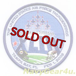 画像1: USAF THUNDERBIRDS 2009スーパーボウルXLIII フライオーバー記念パッチ