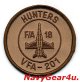 VFA-201 HUNTERS　F/A-18A＋ショルダーバレットパッチ（デザート）