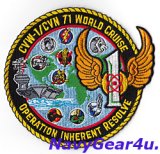 CVW-1/CVN-71ワールドクルーズ/OIR 2015記念パッチ（VAQ-137）