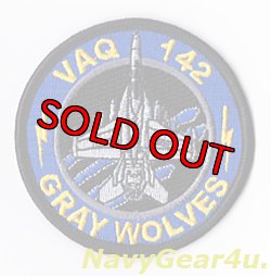 画像1: VAQ-142 GRAY WOLVES EA-18Gショルダーバレットパッチ（Ver.2/ベルクロ有無）