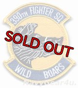 366FW/390FS WILD BOARS部隊パッチ（F-15C/D時代、ベルクロ付き）