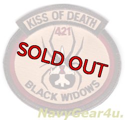 画像1: 388FW/421EFS BLACK WIDOWS "KISS OF DEATH"パッチ（ベルクロ付き）