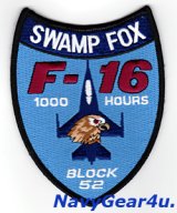 サウスカロライナANG 169FW/157FS SWAMP FOX F-16C 1000飛行時間記念ショルダーパッチ