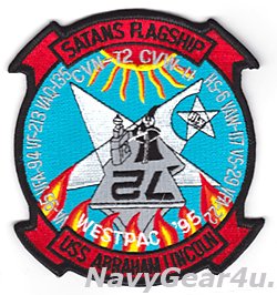 画像1: CVW-11/CVN-72 "SATAN'S FLAGSHIP" WESTPAC1995クルーズ記念パッチ（デッドストック）
