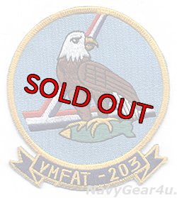 画像1: VMFAT-203 HAWKS手刺繍部隊パッチ（デッドストック）