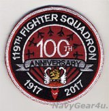 ニュージャージーANG 177FW/119FS JERSEY DEVILS 部隊創設100周年記念パッチ（ベルクロ付き）