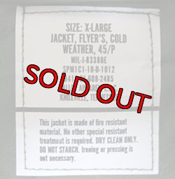 画像4: CWU-45/P NOVOLOIDフライトジャケットX-LARGE（46-48）VALLEY APPAREL社製2010年度発注品新素材：（新素材：新品UPCタグ付き）