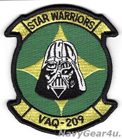 画像1: VAQ-209 STAR WARRIORS部隊パッチ（ベルクロ有無）