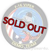 USAF ACC F-16 VIPER DEMO TEAMパッチ（PVCラバーパッチ/ベルクロ付き）