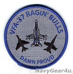 画像1: VFA-37 RAGIN' BULLS ”DAMN PROUD"機種転換記念ショルダーバレットパッチ（ベルクロ有無）