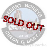 VFA-127 DESERT BOGEYS "CHECK 6,BABY...!"パッチ（デッドストック）