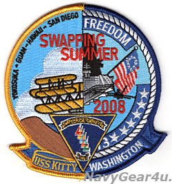 画像1: CVW-5 CV-63/CVN-73 2008年空母交替SWAP記念パッチ（デッドストック）