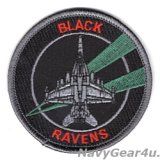 VAQ-135 BLACK RAVENS  DETACHMENT EA-18Gショルダーバレットパッチ（ベルクロ有無）