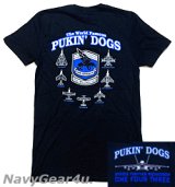 VFA-143 PUKIN' DOGS部隊オフィシャル・ヒストリーT-シャツ