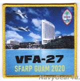 VFA-27 ROYAL MACES SFARP戦闘攻撃機先進即応プログラムGUAM DET 2020展開記念パッチ（ハイブリッド）