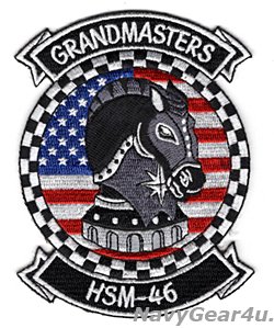 画像1: HSM-46 GRANDMASTERS部隊パッチ（星条旗Ver./ベルクロ有無）