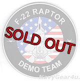 USAF ACC F-22 RAPTOR DEMO TEAMパッチ（PVCラバーパッチ/ベルクロ付き）
