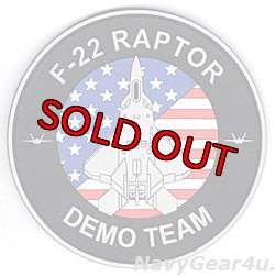 画像1: USAF ACC F-22 RAPTOR DEMO TEAMパッチ（PVCラバーパッチ/ベルクロ付き）