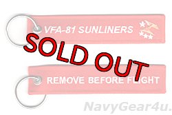 画像1: VFA-81 SUNLINERS REMOVE BEFORE FLIGHTキーリング（レッド）