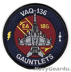 画像1: VAQ-136 GAUNTLETS EA-18Gショルダーバレットパッチ（現行NEW/Ver.3/ベルクロ有無）