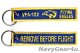 VFA-122 FLYING EAGLES REMOVE BEFORE FLIGHTキーリング