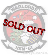 HSM-51 WARLORDS HOLIDAY部隊パッチ（ベルクロ有無）