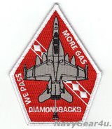 VFA-102 DIAMONDBACKS WE PASS MORE GASタンカーロールショルダーパッチ（ベルクロ有無）