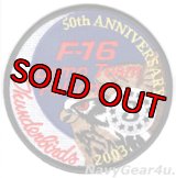 USAF THUNDERBIRDS 2003年部隊創設50周年ツアー#3ショルダーパッチ（SFS社製/デッドストック）