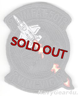 画像1: VMFAT-501 WARLORDS部隊パッチ(ブラックアウトVer./ベルクロ付き）