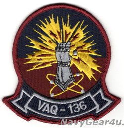 画像1: VAQ-136 GAUNTLETS THROWBACK部隊パッチ（NEW Ver./ベルクロ有無）