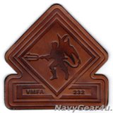VMFA-232 RED DEVILS革製部隊パッチ（レザーパッチ） 