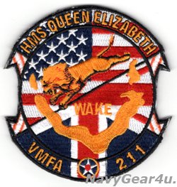 画像1: VMFA-211 WAKE ISLAND AVENGERS HMSクイーン・エリザべス展開記念部隊パッチ（ベルクロ付き）