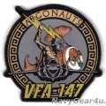 VFA-147 ARGONAUTS F-35C PVCショルダーパッチ（ベルクロ付き）