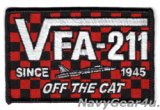 VFA-211 FIGHTING CHECKMATES ”OFF THE CAT"ショルダーパッチ（ベルクロ有無）