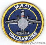 VAW-117 WALLBANGERS E-2Dショルダーバレットパッチ（ベルクロ付き）