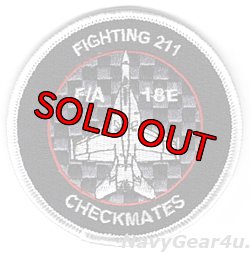 画像1: VFA-211 FIGHTING CHECKMATES F/A-18Eショルダーバレットパッチ（ブラックアウトVer./ベルクロ有無）