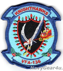 画像1: VFA-136 KNIGHTHAWKS HOLIDAY部隊パッチ（ベルクロ付き）