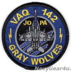 画像1: VAQ-142 GRAY WOLVES JOPAショルダーバレットパッチ（ベルクロ有無）