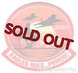 18WG/67FS FIGHTING COCKS 2023年部隊解散/F-15C運用終了記念パッチ（ベルクロ付き）