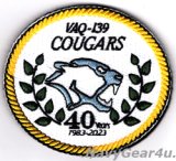 VAQ-139 COUGARS 部隊創設40周年記念パッチ（ベルクロ付き）