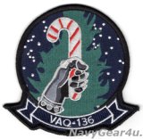 VAQ-136 GAUNTLETS HOLIDAY部隊パッチ（ベルクロ有無）