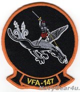 VFA-147 ARGONAUTS THROWBACK部隊パッチ（ベルクロ有無）