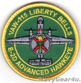 VAW-115 LIBERTY BELLS E-2D ADVANCED HAWKEYEショルダーバレットパッチ（ベルクロ付き）